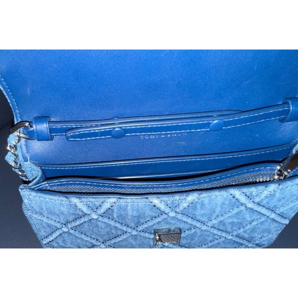 Tory Burch Fleming Denim Crossbody Bag - Picture 10 of 10